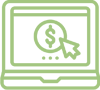dollar icon on a laptop