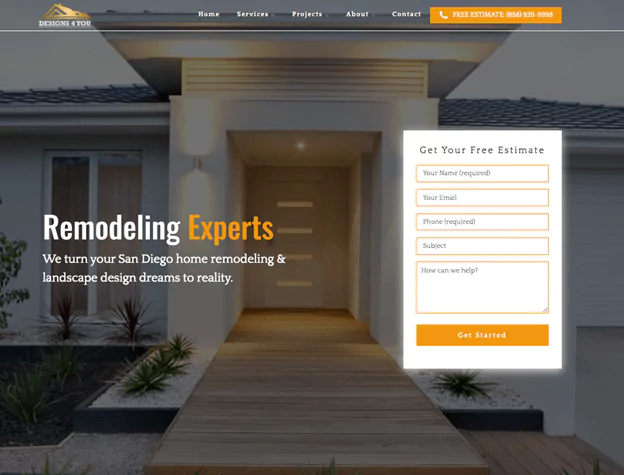 Design 4 you website has remodeling experts