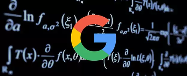 Google Logo on a black board