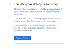 this listing has already been claimed notification screenshot