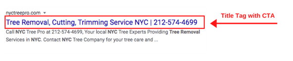 screenshot of trimming service ads on google