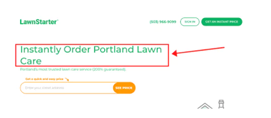 lawn starter website overview